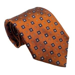 Ermenegildo Zegna Geometric Shimmer Silk Tie